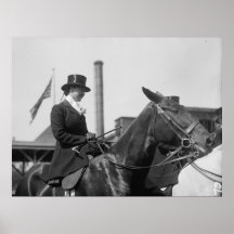 Vintages Pferd und Frau 1912 Posterdrucke