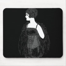 Vintages Prallplatten-Korsett Mauspads