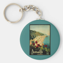 Vintages Reise-Plakat, Amalfi, Italien Schlüsselband