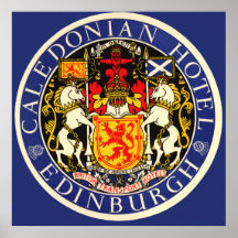 Vintages Reise-Plakat, Edinburgh, Schottland