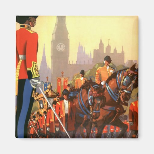 Vintages Reise-Plakat, Großbritannien, England Kühlschrankmagnet