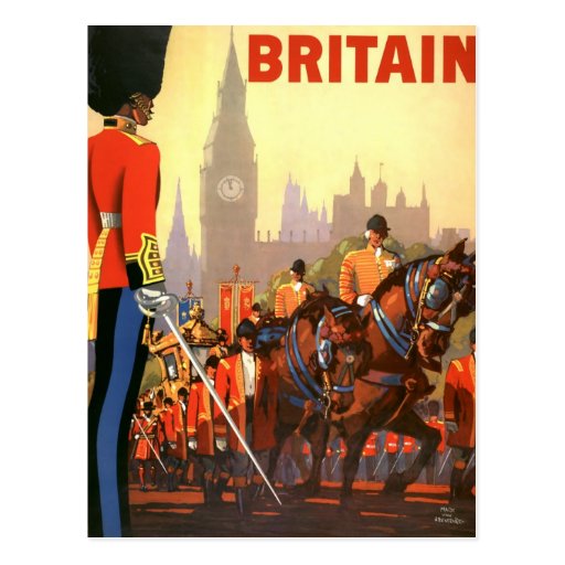 Vintages Reise-Plakat, Großbritannien, England Postkarte