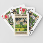 Vintages Reise-Plakat-Irland-Geschwätz-Schloss Poker Karten