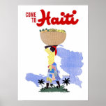 Vintages Reise-Plakat kommen nach Haiti