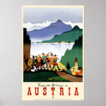Vintages Reise-Plakat Österreichs