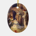 Vintages religiöses Weihnachten, Nativity-Weisen W Weihnachtsornament