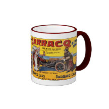 Vintages Rennen-Auto: Darracq Auto-Schlag-Zeit Teetassen