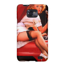 Vintages Retro Gil Elvgren Auto-Mechanikerpinup-Mä Galaxy S2 Hülle