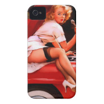 Vintages Retro Gil Elvgren Auto-Mechanikerpinup-Mä Case-Mate iPhone 4 Hüllen