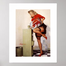 Vintages Retro Gil Elvgren Büropinup-Mädchen Posterdrucke