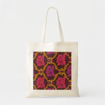 Vintages rotes Blumen Taschen