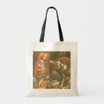 Vintages Rotkäppchen und Wolf im Wald Taschen