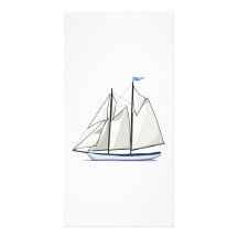 Vintages Segelboot Personalisierte Photo Karte