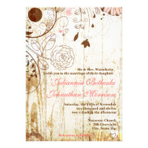 Vintages Shabby Chic-hölzerne Hochzeits-mit Blumen