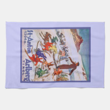 Vintages Ski-Plakat, Arlberg, St. Anton Handtuch