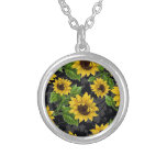 Vintages Sonnenblumemuster Personalisierter Schmuck