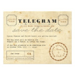 Vintages Telegramm Save the Date Individuelle Ankündigskarten
