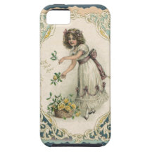 Vintages viktorianisches Mädchen des Valentines Ta iPhone 5 Schutzhülle