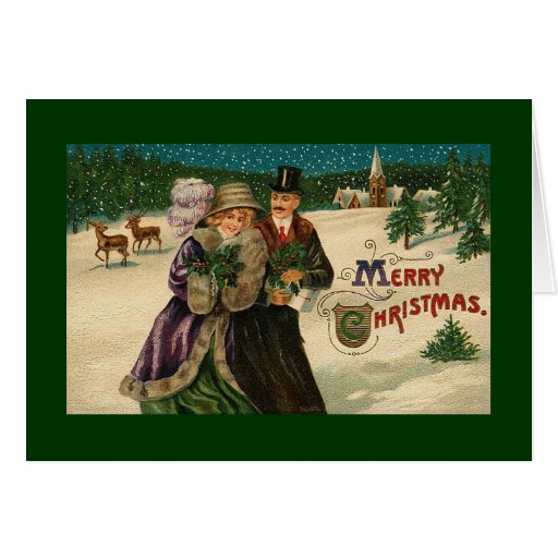 Vintages Weihnachten Grußkarte