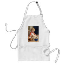Vintages Weihnachten - Mädchen-Backen-Plätzchen Schürze