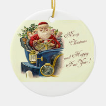 Vintages Weihnachten Weihnachtsmann mit antikem Au Ornament
