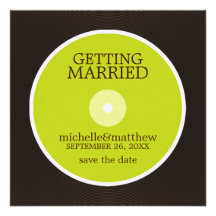 Vinylaufzeichnung, die Save the Date Wedding ist Individuelle Einladungen