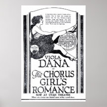 Viola Dana 1920 Vintages Filmanzeigenplakat