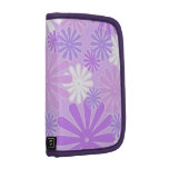 Violette weiße Blumen Planer