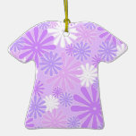 Violette weiße Blumen Weihnachtsbaum Ornament