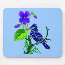 Violettes und blaues Jay Mauspad