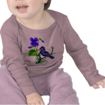 Violettes und blaues Jay T-shirt