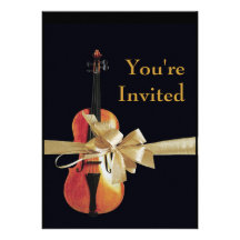 Violine Individuelle Einladungskarten