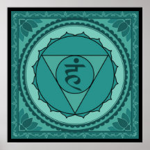 Vishuddhi oder Kehle chakra Plakat