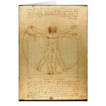 Vitruvian Mann durch Leonardo da Vinci Grußkarte