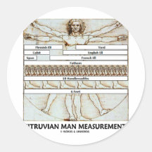 Vitruvian Mann-Maße Aufkleber