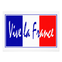 Vive La-Frankreich-Party Einladung mit französisch