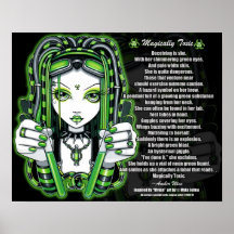 Vivian grünes Cybergoth magisch giftiges Gedicht-P
