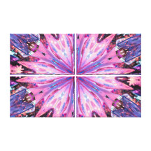 Vivid Snowflake Fractal Canvas Prints