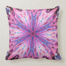 Vivid Snowflakes Throw Pillows