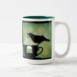Vogel auf einem Teacup-Becher Tee Tassen
