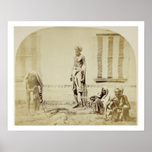 Vogel-Fänger, niedrige Kasten-Hindus in Delhi, 19. Plakatdrucke