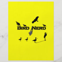 Vogel-Nerd-Silhouette Bedruckte Flyer