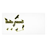 Vogel-Nerd-Silhouette Photo Karte