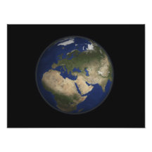 Volle Erdansicht von Afrika, von Europa und von mi Fotodrucke