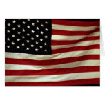 Voller Rahmen, der US-Flagge wellenartig bewegt Grußkarten