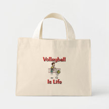 Volleyball ist Leben Leinentaschen