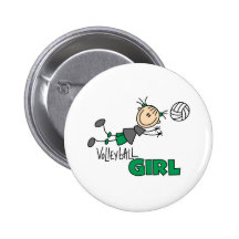 Volleyball-Mädchen Anstecknadelbutton
