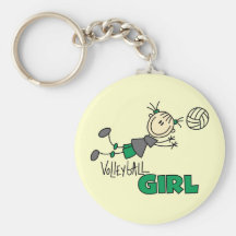Volleyball-Mädchen-T-Shirts und Geschenke Schlüsselbänder