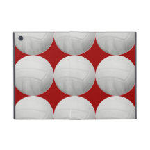Volleyball Pattern on Red iPad Mini Case