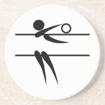 Volleyball-Spieler Getränke Untersetzer